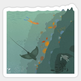Freedom - Diving Sticker